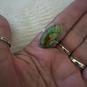 NWOT Copper Turquoise Natural Stone Sterling Silver Ring